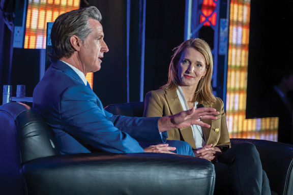 Governor Gavin Newsom and Jennifer Barrera