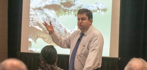 Luncheon speaker Dr. Frank Luntz, pollster, media pundit and author of Words that Work. 