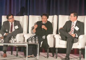 Previewing the 2016 legislative year are (from left): Assemblymembers Jimmy Gomez (D-Los Angeles), Cheryl Brown (D-San Bernardino) and Rudy Salas (D-Bakersfield).