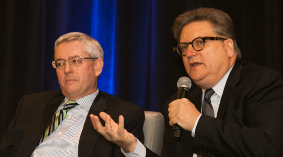 PricewaterhouseCoopers LLP Partner Brian Meighan, and Senator Bob Hertzberg (D-Van Nuys) discussed challenges facing the state’s tax system and the potential for tax reform at both the state and federal levels at the CalChamber Public Affairs Conference on November 30, 2016.